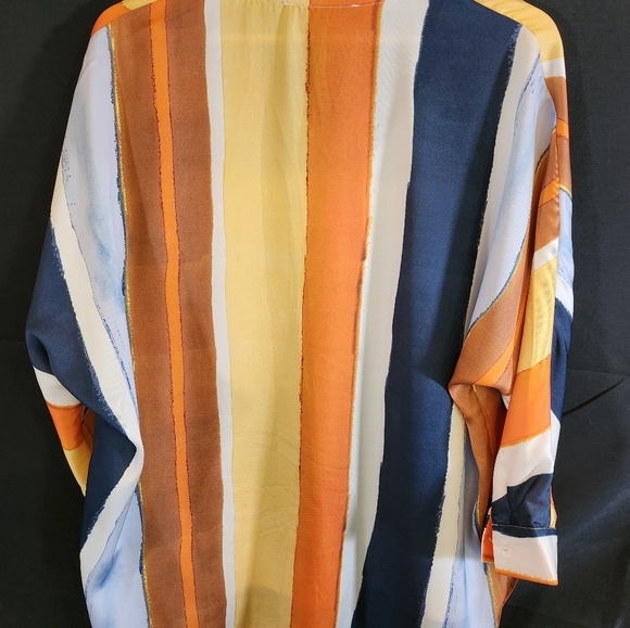 Women's multicolored striped blouse - Picture 3 of 3